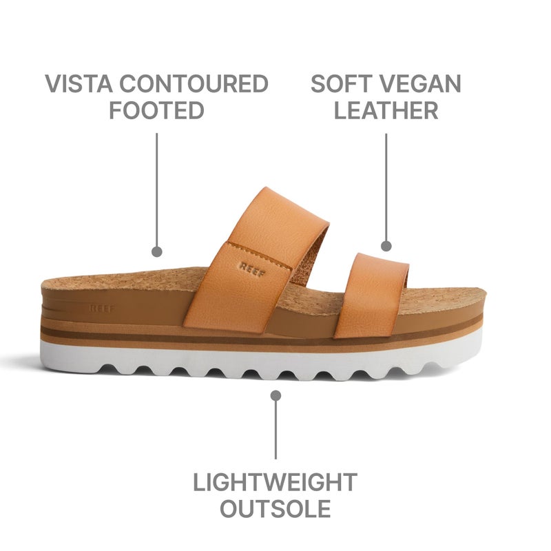 Reef Cushion Vista Hi Women's Sandals Natural - 10 Medium - Image 5
